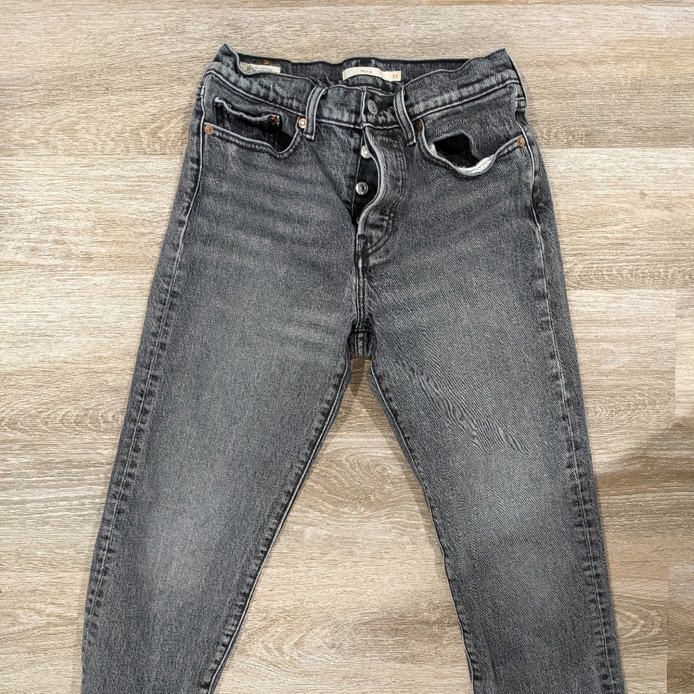 Levi's Wedgie Fit Ankle Jeans, Size 27, Black,  High-Rise